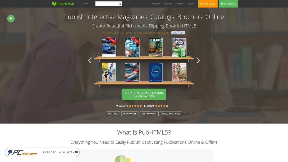 Screenshot of pubhtml5.com