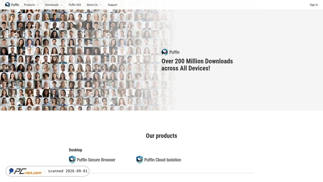 Screenshot of puffin.com