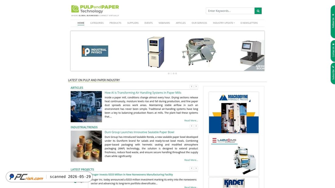 Screenshot von pulpandpaper-technology.com