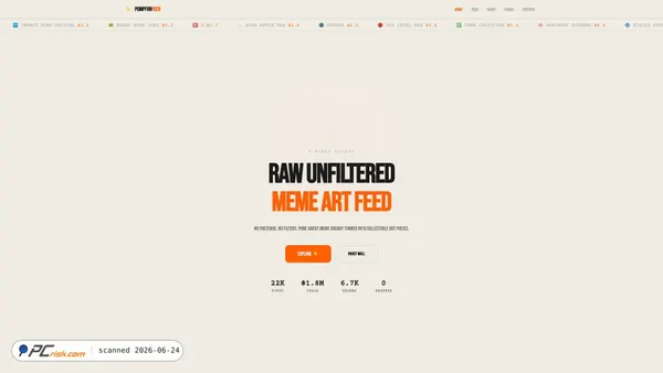 pumpfunfeed.click screenshot