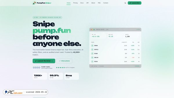pumpsnipers.com screenshot