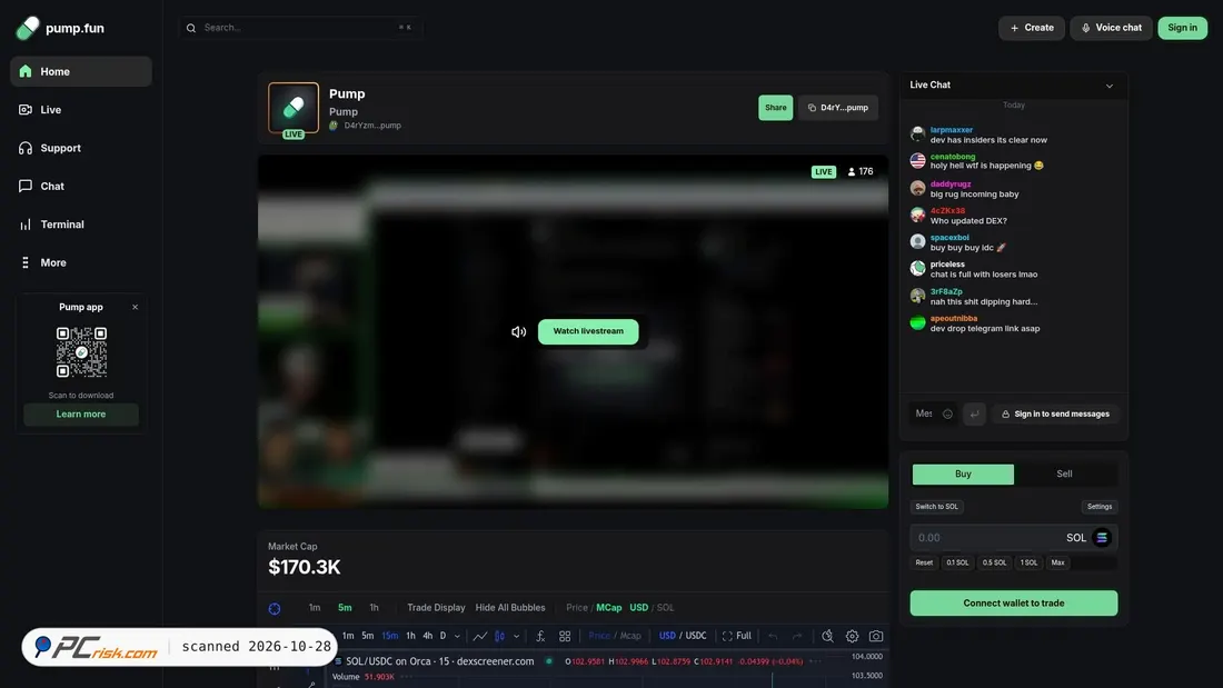 Screenshot von pumpstreamx.fun