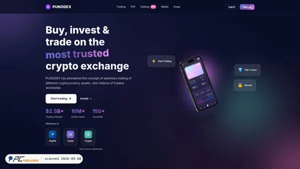 Screenshot di punodex.com