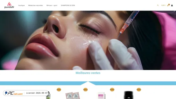 Screenshot di puretefr.com