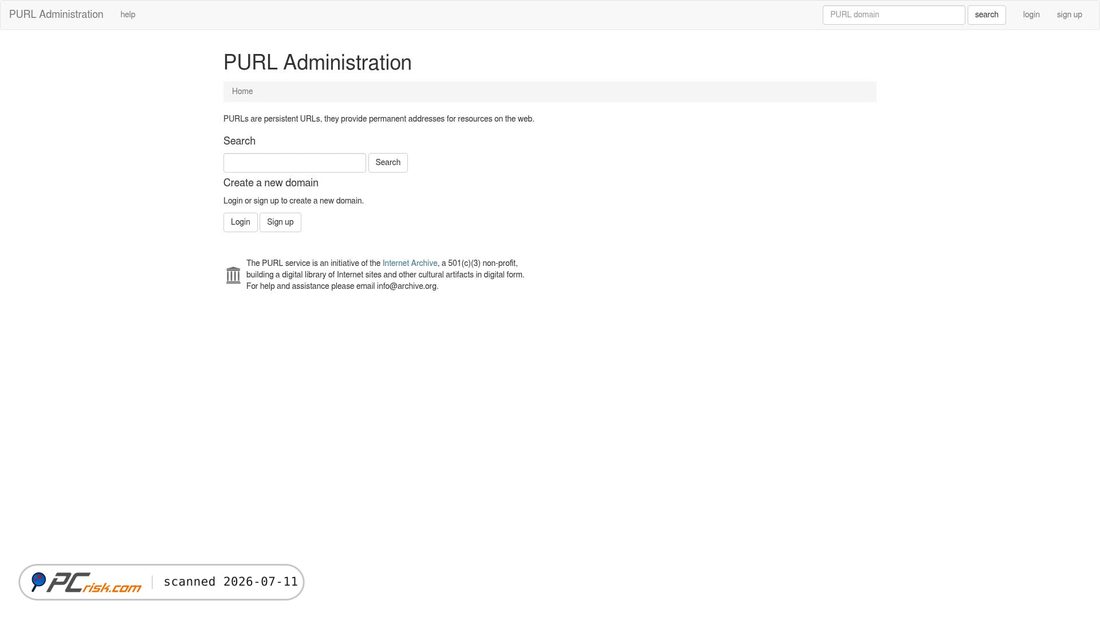 Screenshot of purl.org