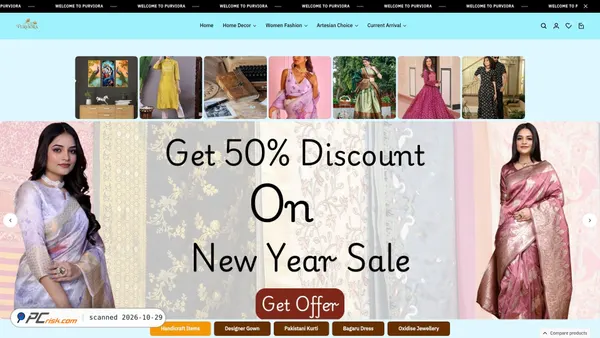 Screenshot di purviora.com