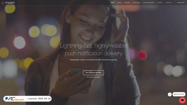 pushy.io screenshot