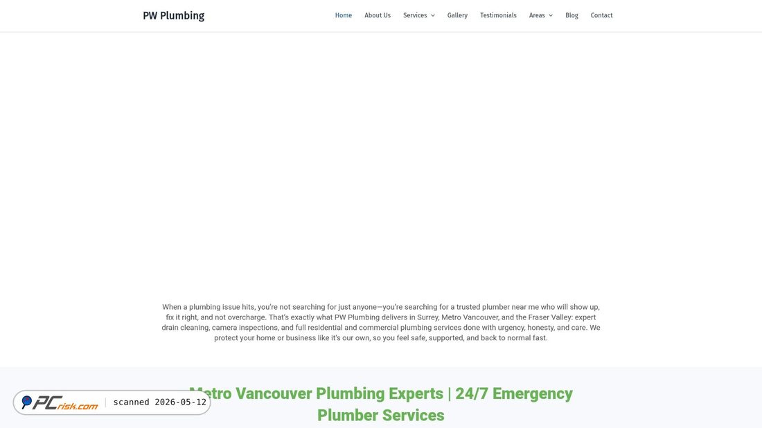 Screenshot von pwplumbing.ca