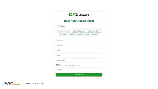 qbappointmentdesk.com screenshot