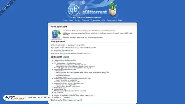 qbittorrent.org Screenshot