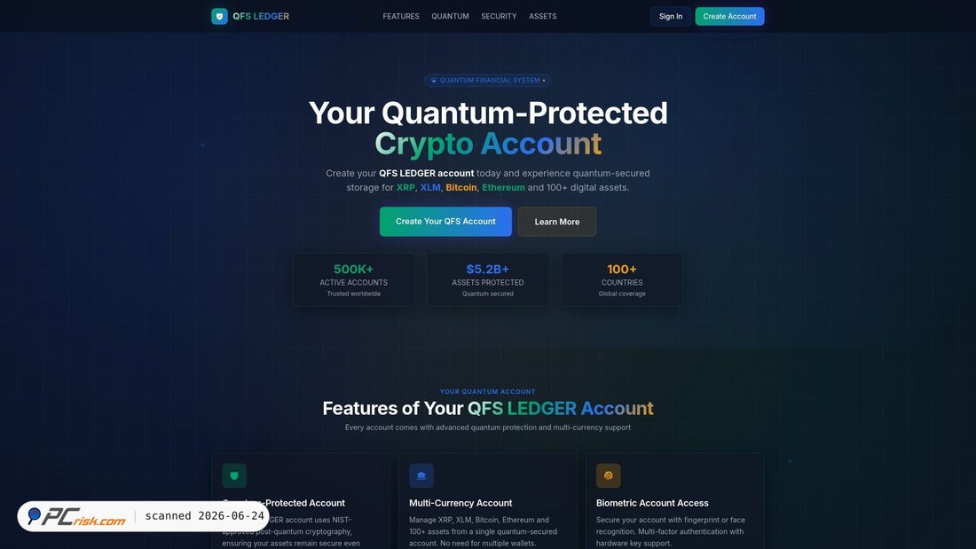 Screenshot of qfs-ledger.io