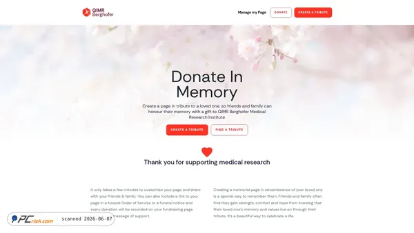 qimrbinmemory.raiselysite.com screenshot