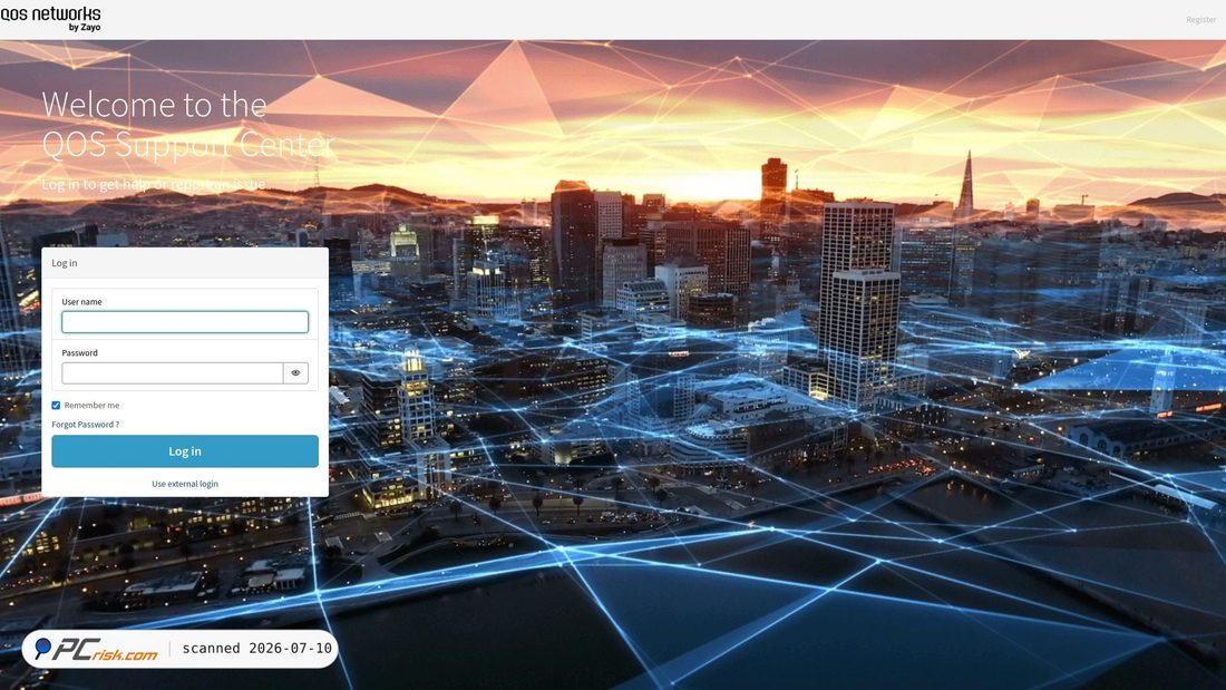 Screenshot of qosnetworks.service-now.com