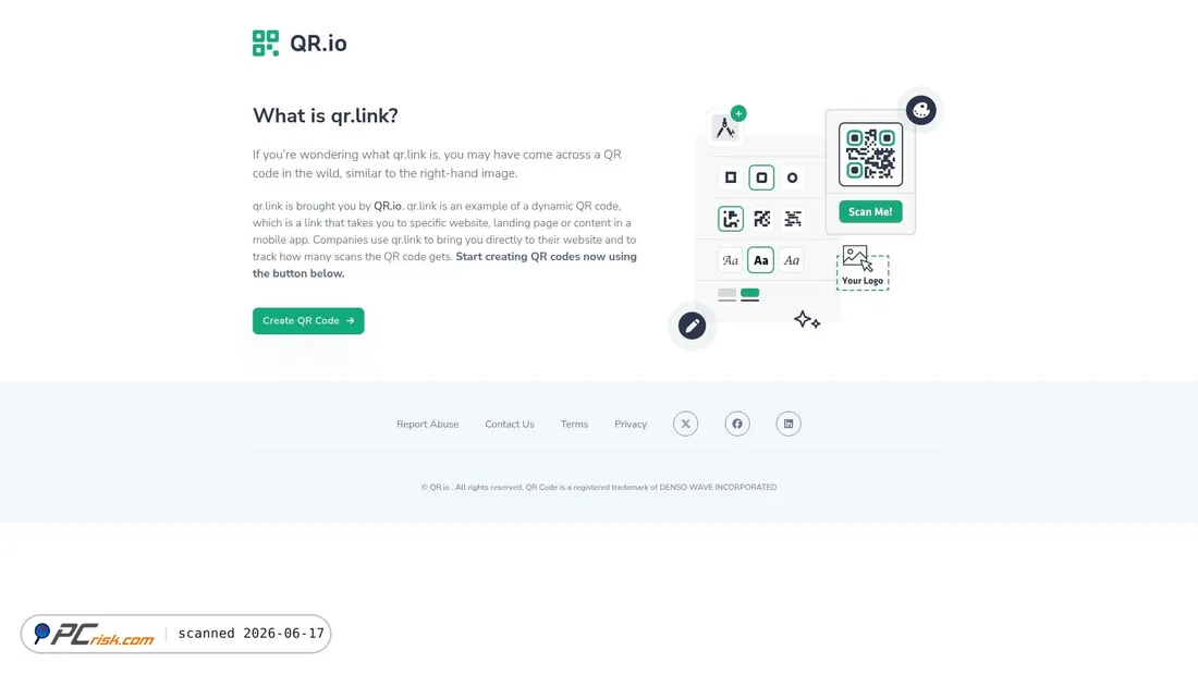 Screenshot of qr.link