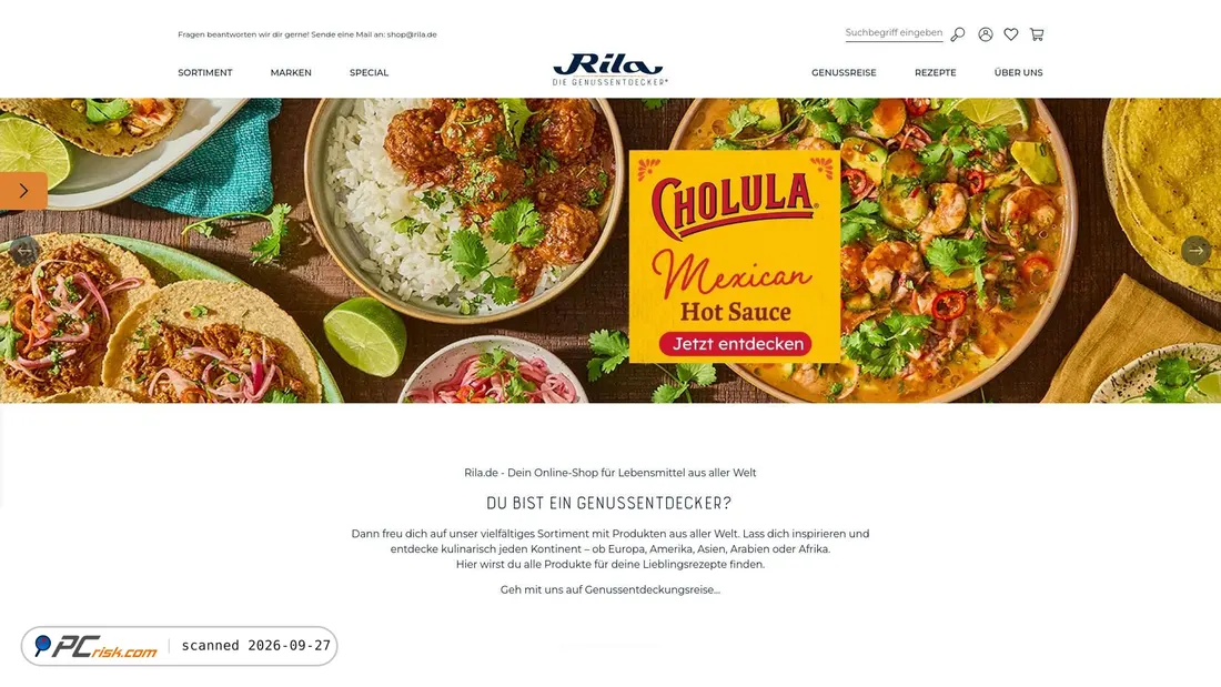 Captura de ecrã de qr.rila.de