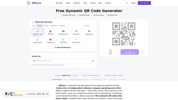 qrlynx.com screenshot