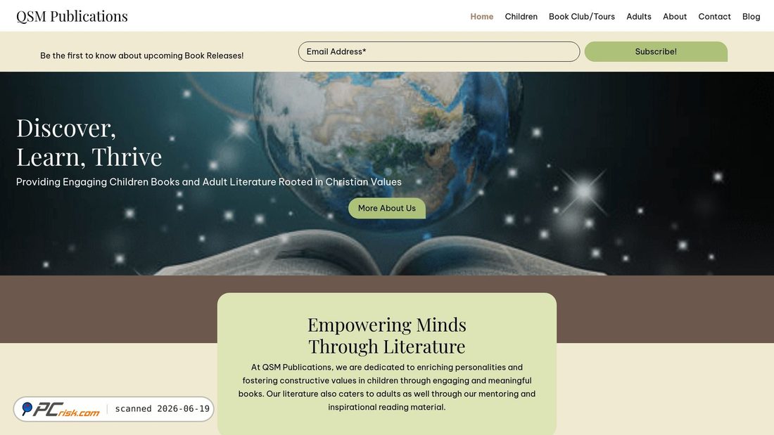 Screenshot of qsmpublications.com