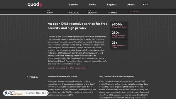 quad9.net screenshot