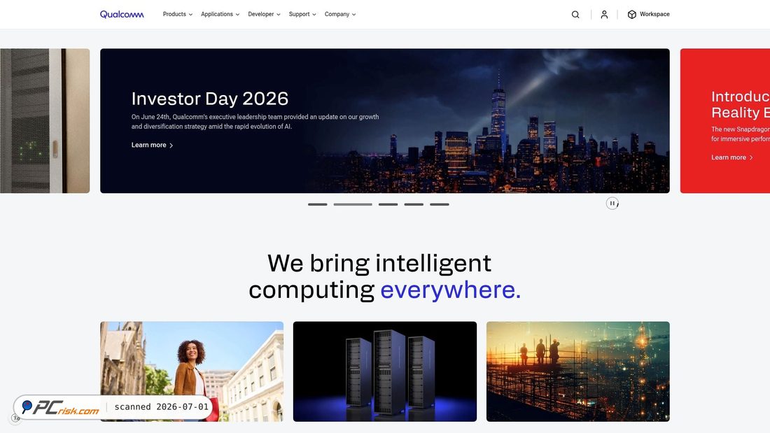 Screenshot of qualcomm.com