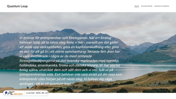 quantumleap.se screenshot
