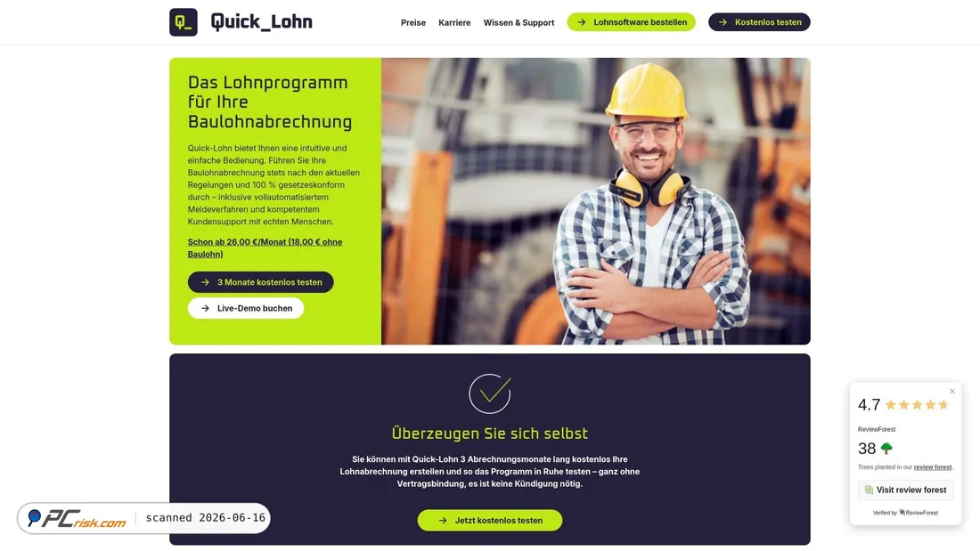 Screenshot of quick-lohn.de
