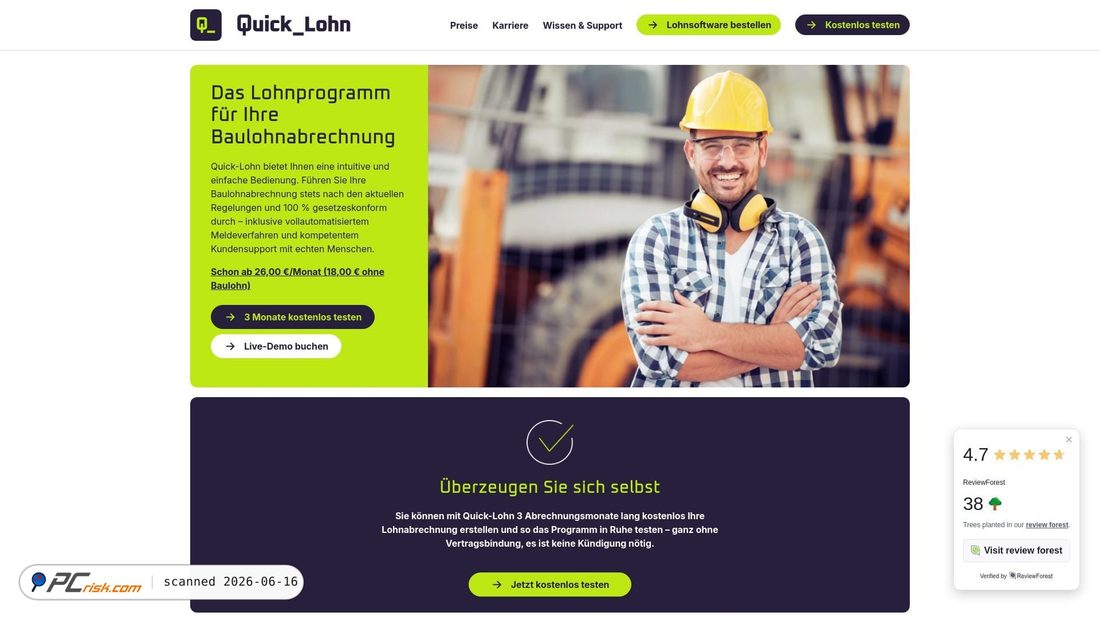 Screenshot of quick-lohn.de
