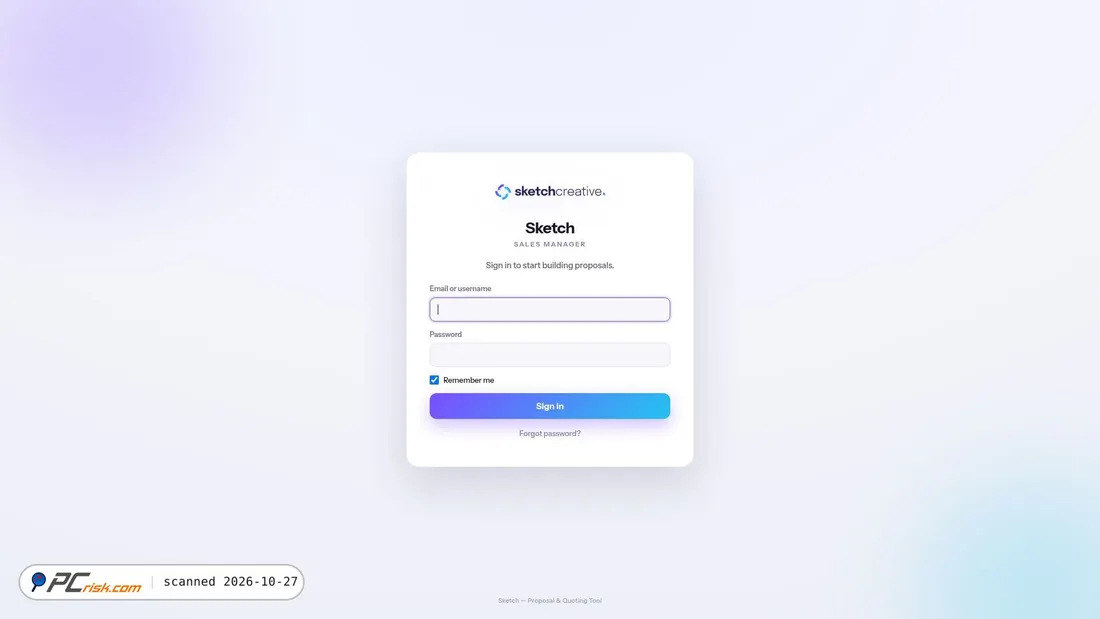 Screenshot of quote.sketchcreative.co