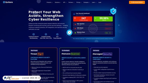 quttera.com screenshot