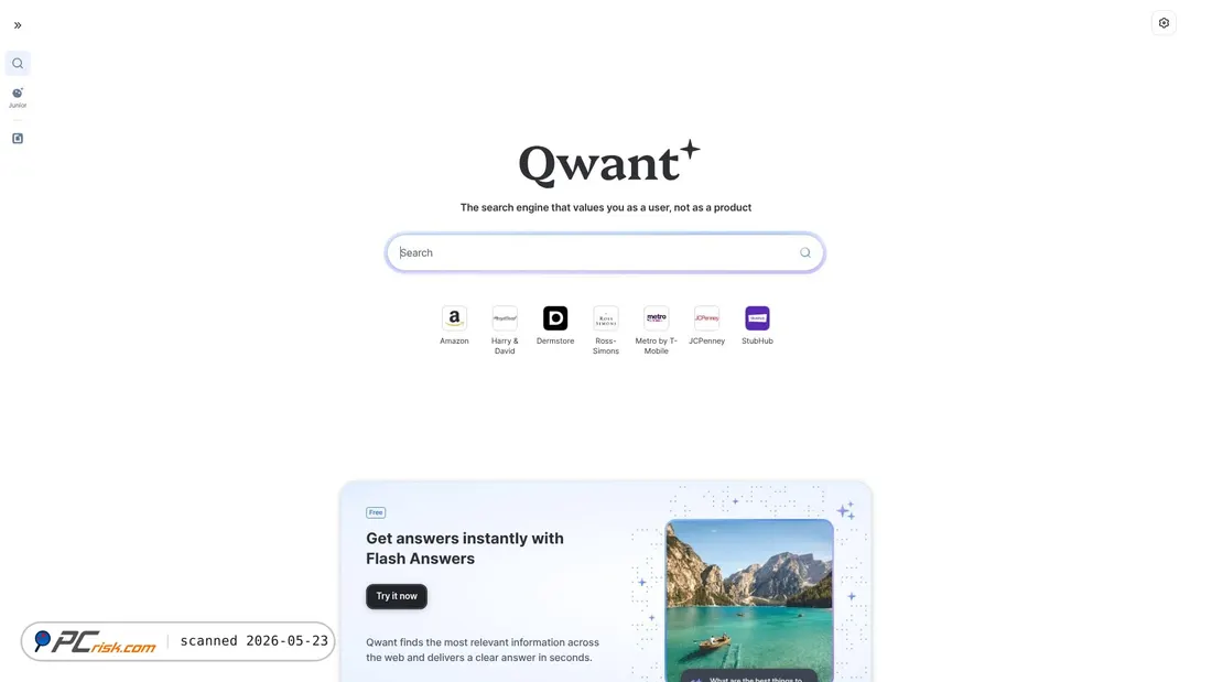 Screenshot of qwant.com