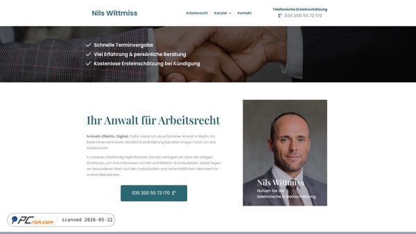 ra-wittmiss-arbeitsrecht.ihrekanzlei.eu screenshot
