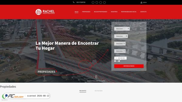 rachelpropiedades.cl screenshot