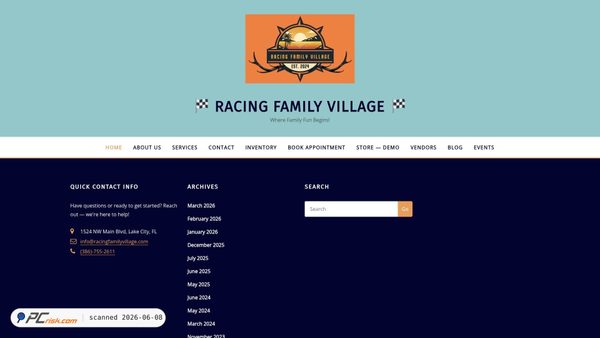 racingfamilyvillage.com screenshot