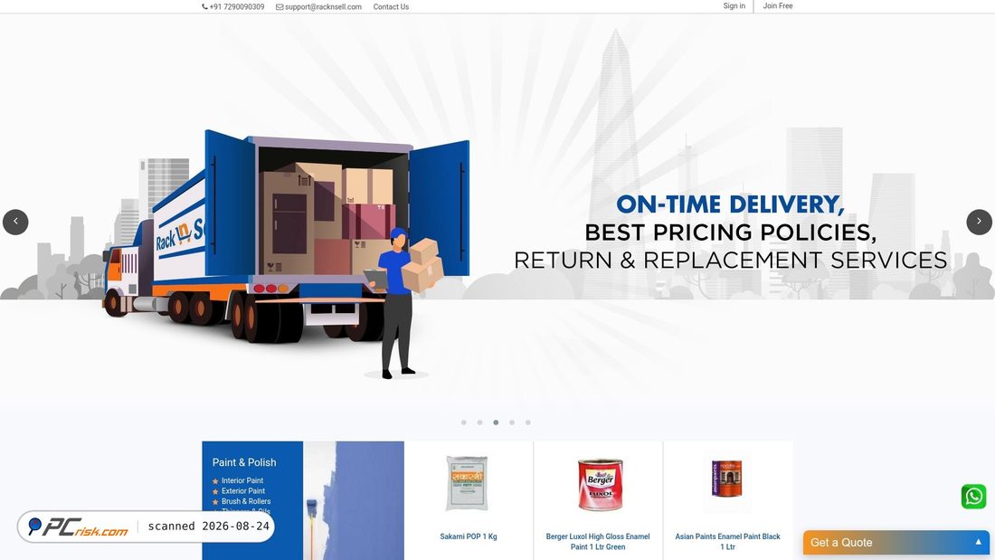 Screenshot of racknsell.com