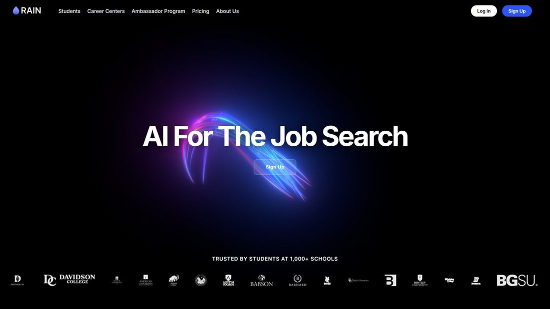 Screenshot von raincareers.com