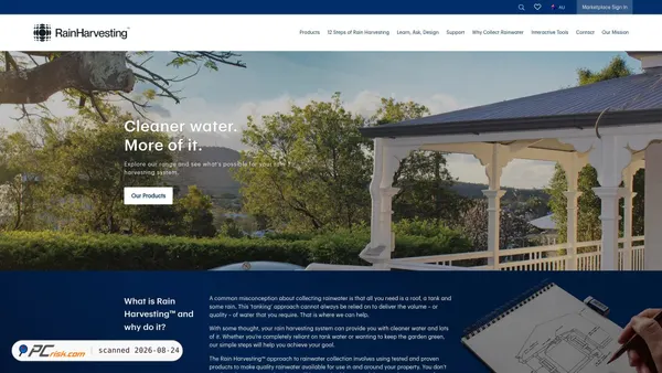 rainharvesting.com.au screenshot