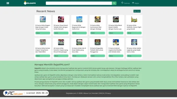 rajaapk.com screenshot