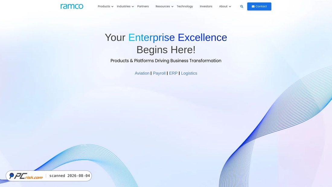 Captura de pantalla de ramco.com