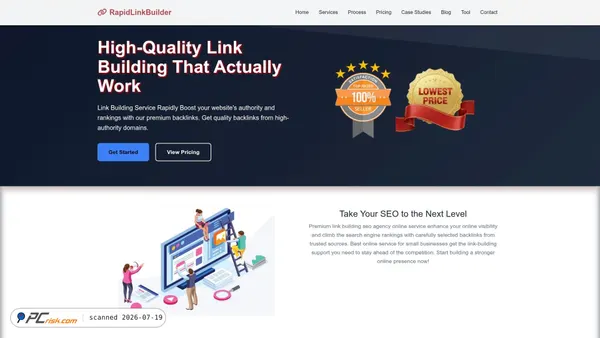 rapidlinkbuilder.com screenshot