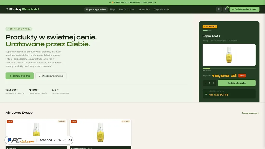 Screenshot of ratujprodukt.pl