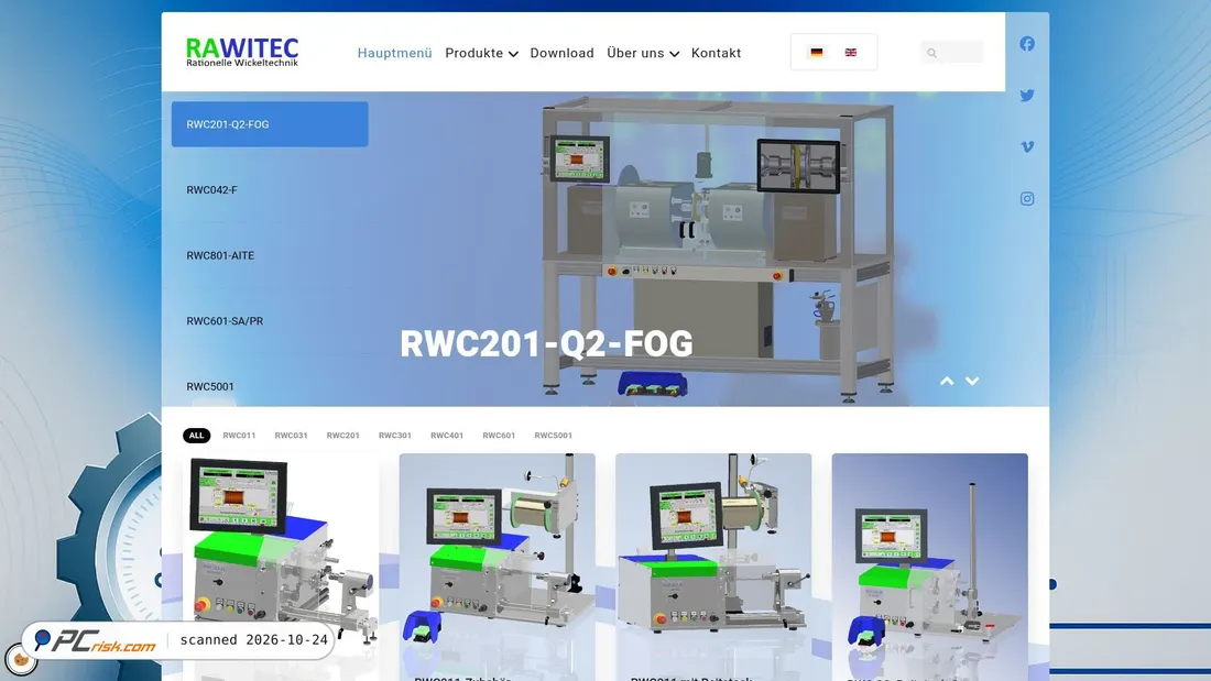 Screenshot of rawitec.com