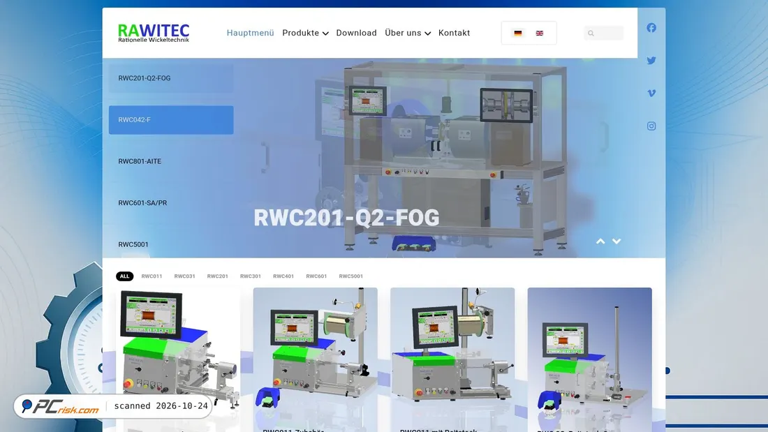 Screenshot of rawitec.de