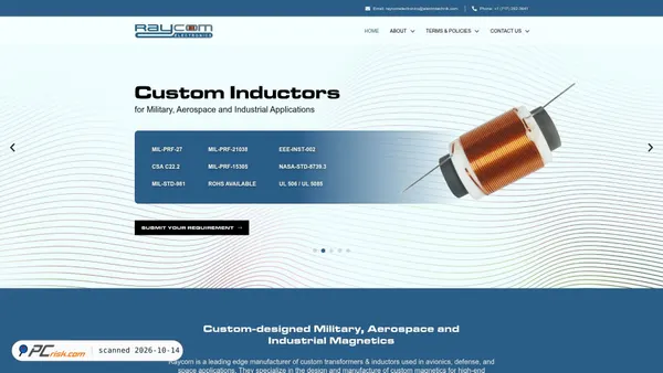 raycomelectronics.com screenshot