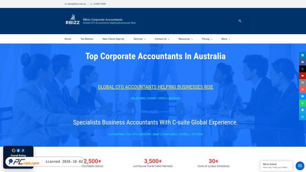 Zrzut ekranu rbizz.com.au