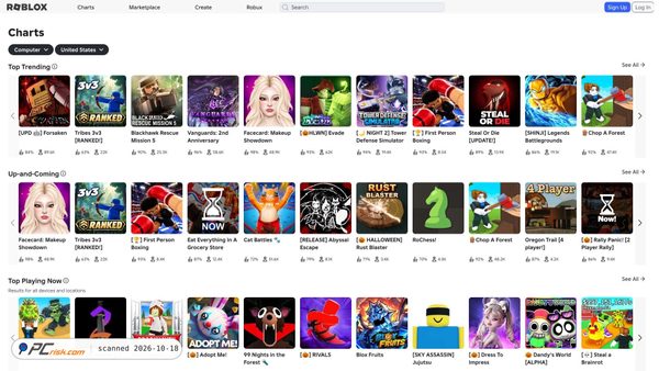 Zrzut ekranu rblx.games
