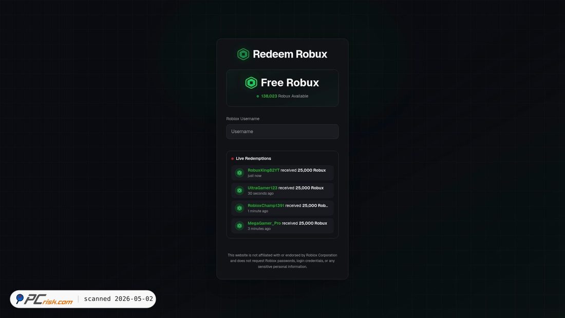 Screenshot of rbxgenr.netlify.app