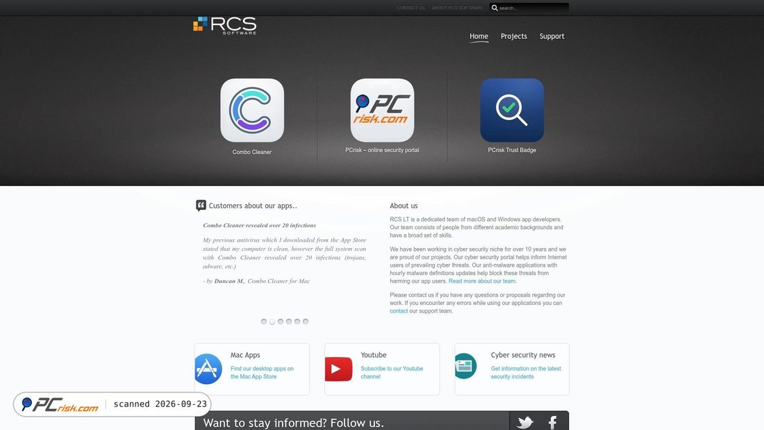 Captura de ecrã de rcs-software.com