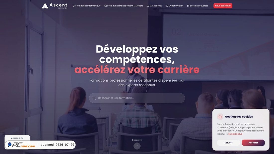 Screenshot of reachascent-formation.com