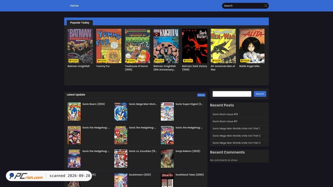 Captura de pantalla de readcomiconline.xyz