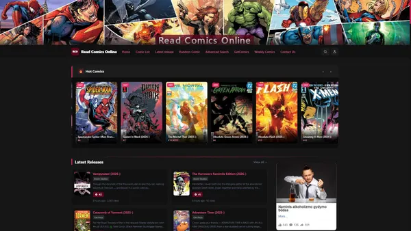 Screenshot di readcomicsonline.ru