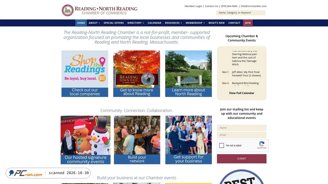 Screenshot von readingnreadingchamber.org